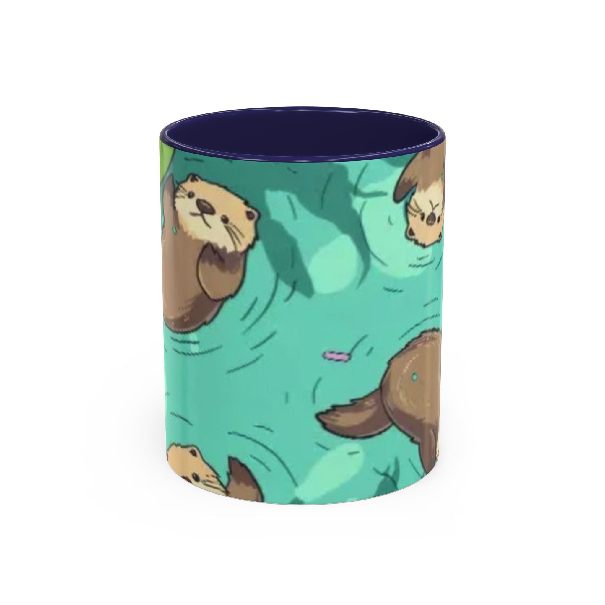 Cute Otter Pattern Coffee Mug – Aqua Accent 11/15oz