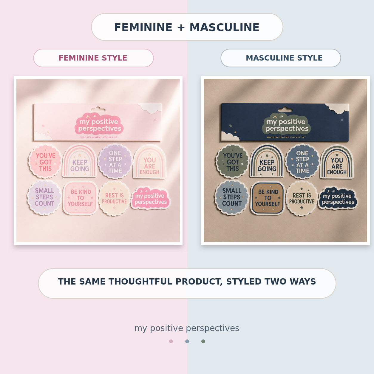 Positive Message Sticker Pack – Set of 8