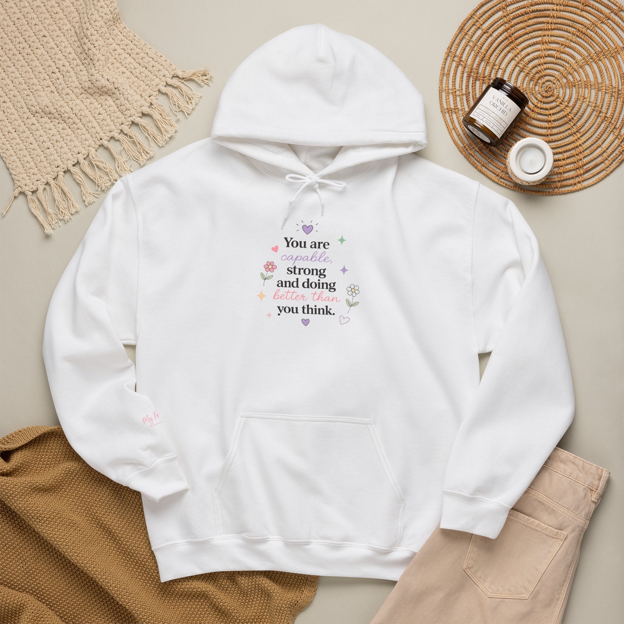 Hoodie – "Be Kind to Yourself" Pastel Comfort Sweatshirt