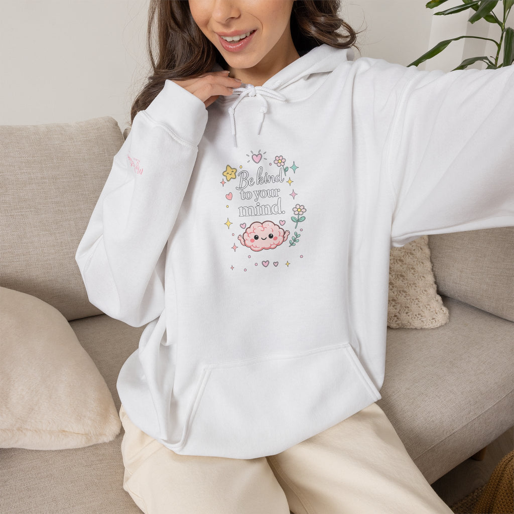 Hoodie – "Be Kind to Yourself" Pastel Comfort Sweatshirt