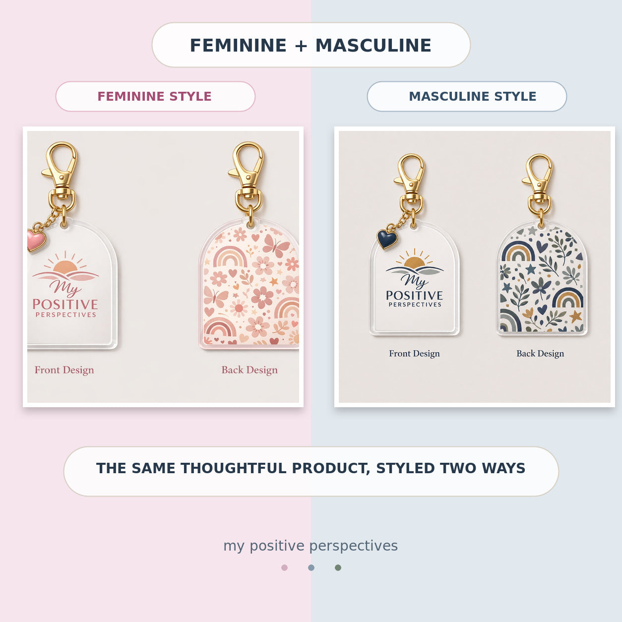 Positive Perspectives Acrylic Bag Tag