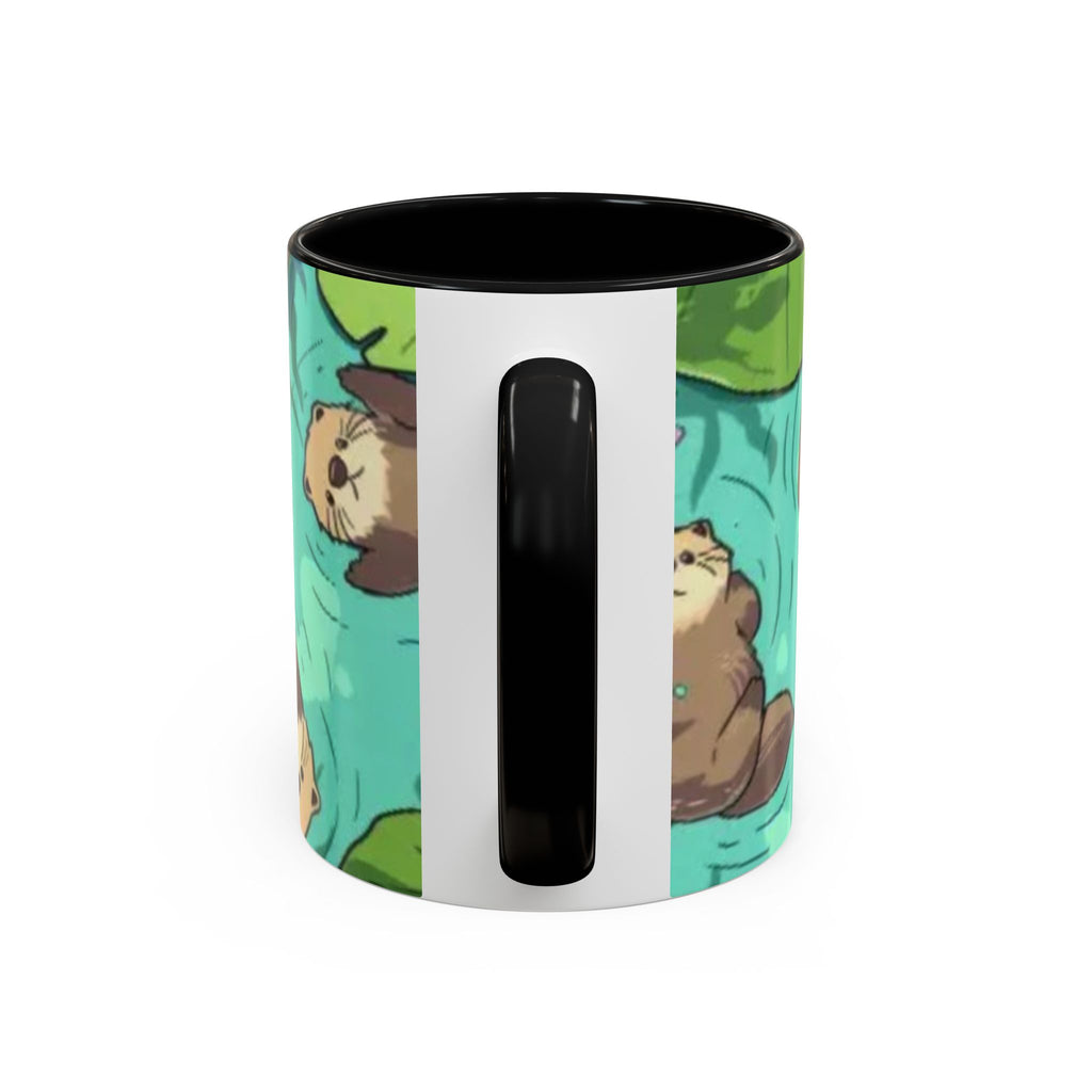 Cute Otter Pattern Coffee Mug – Aqua Accent 11/15oz