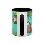 Cute Otter Pattern Coffee Mug – Aqua Accent 11/15oz – view 4