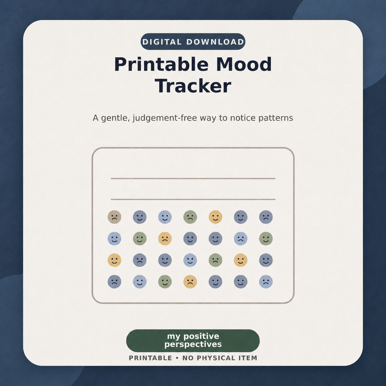 Printable Mood Tracker – Digital Download