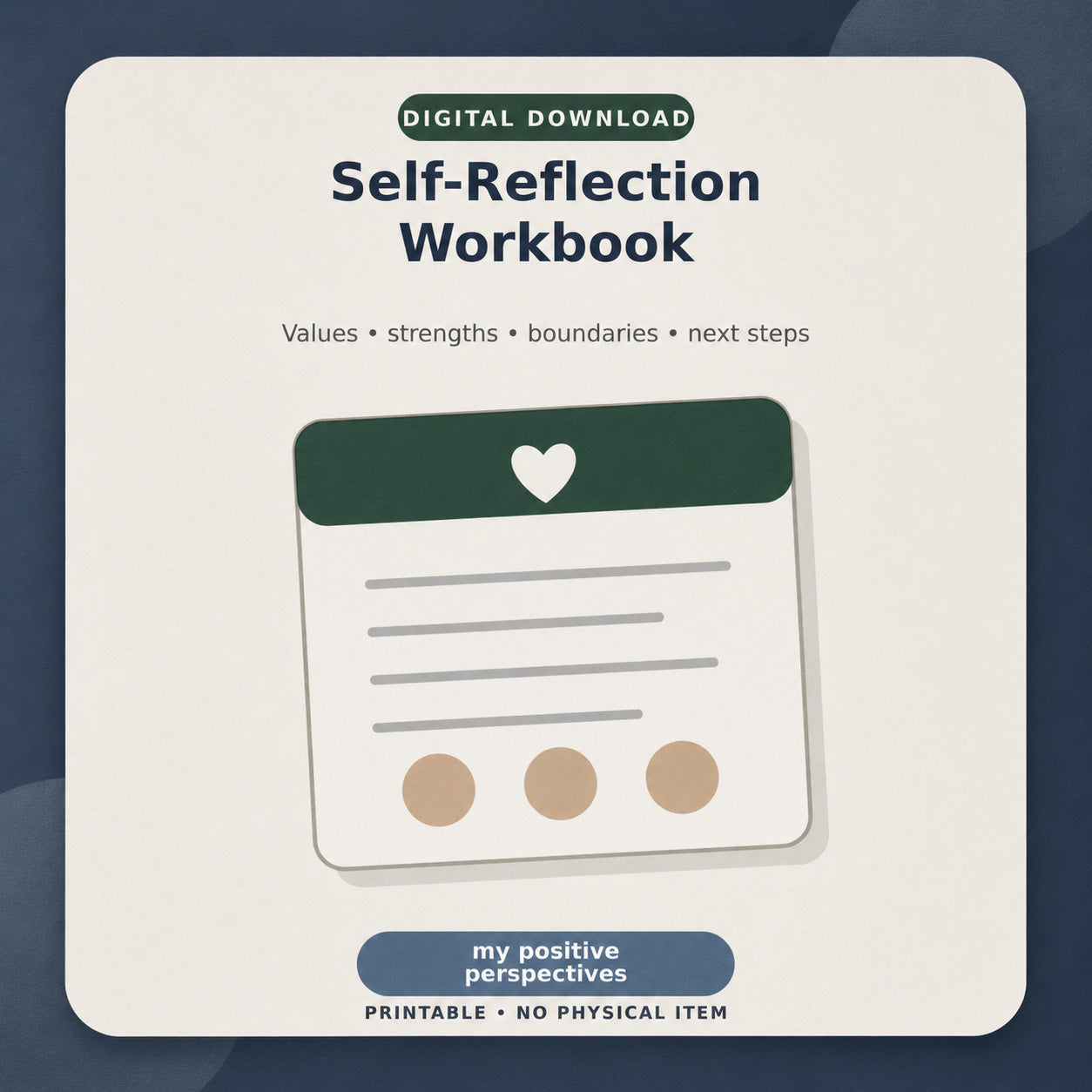 Self-Reflection Workbook – Digital Download