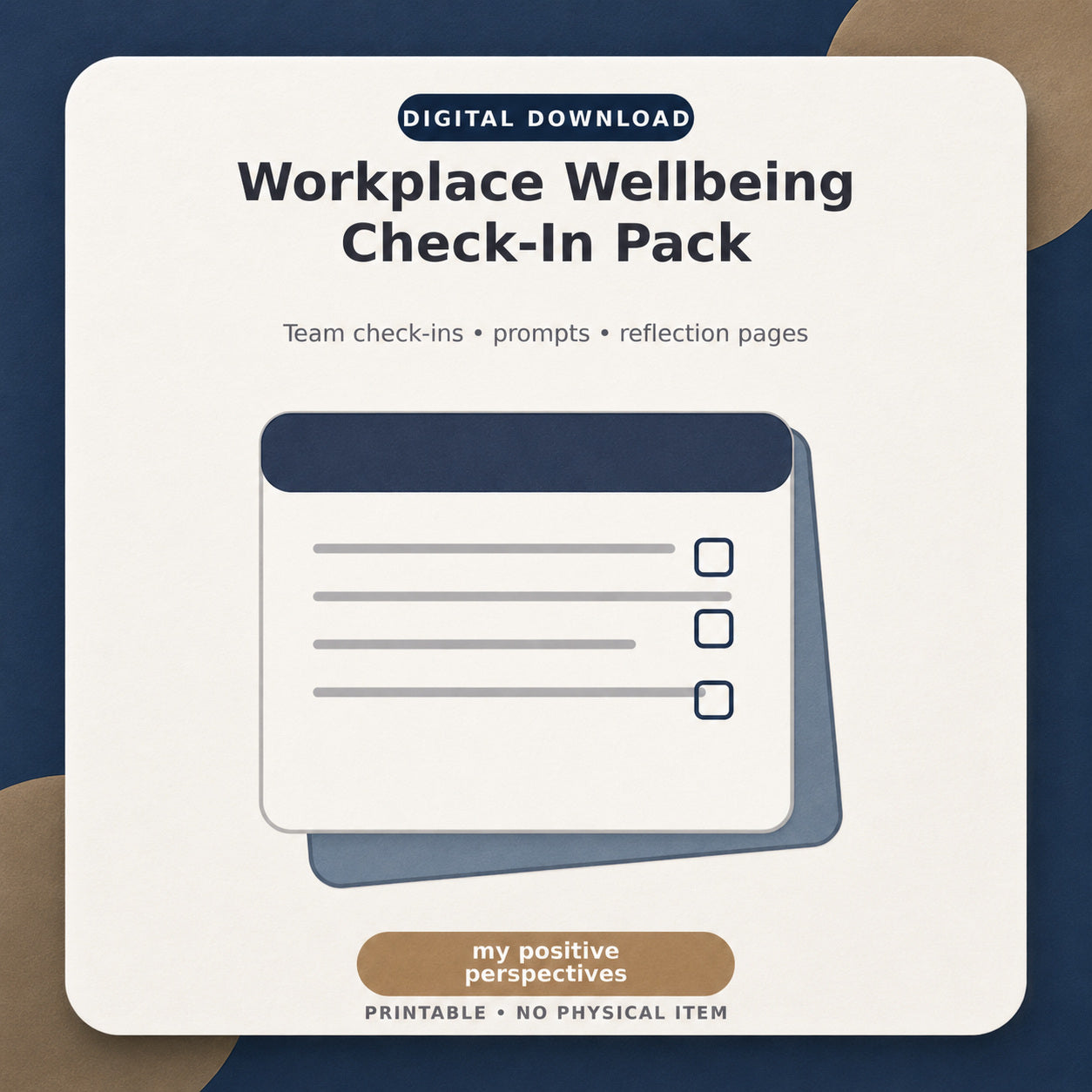 Workplace Wellbeing Check-In Pack – Digital Download