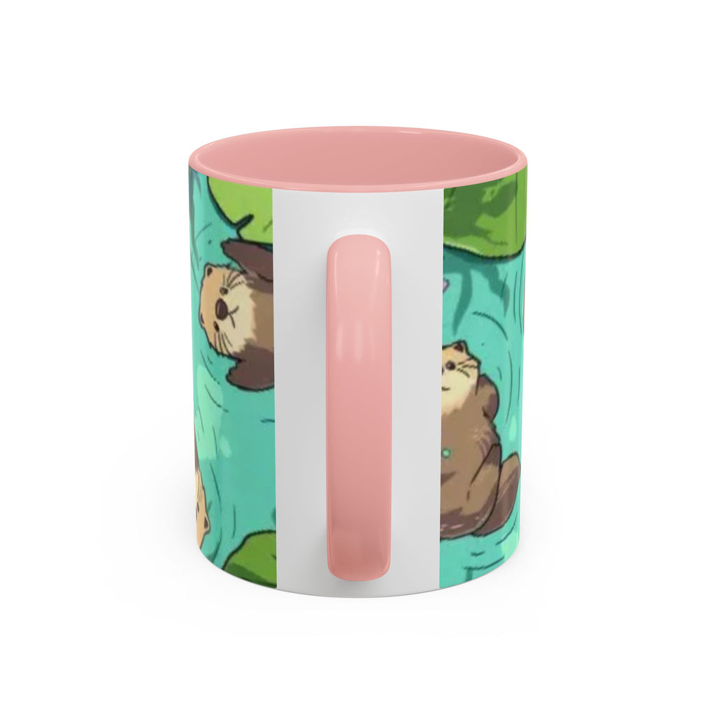 Cute Otter Pattern Coffee Mug – Aqua Accent 11/15oz