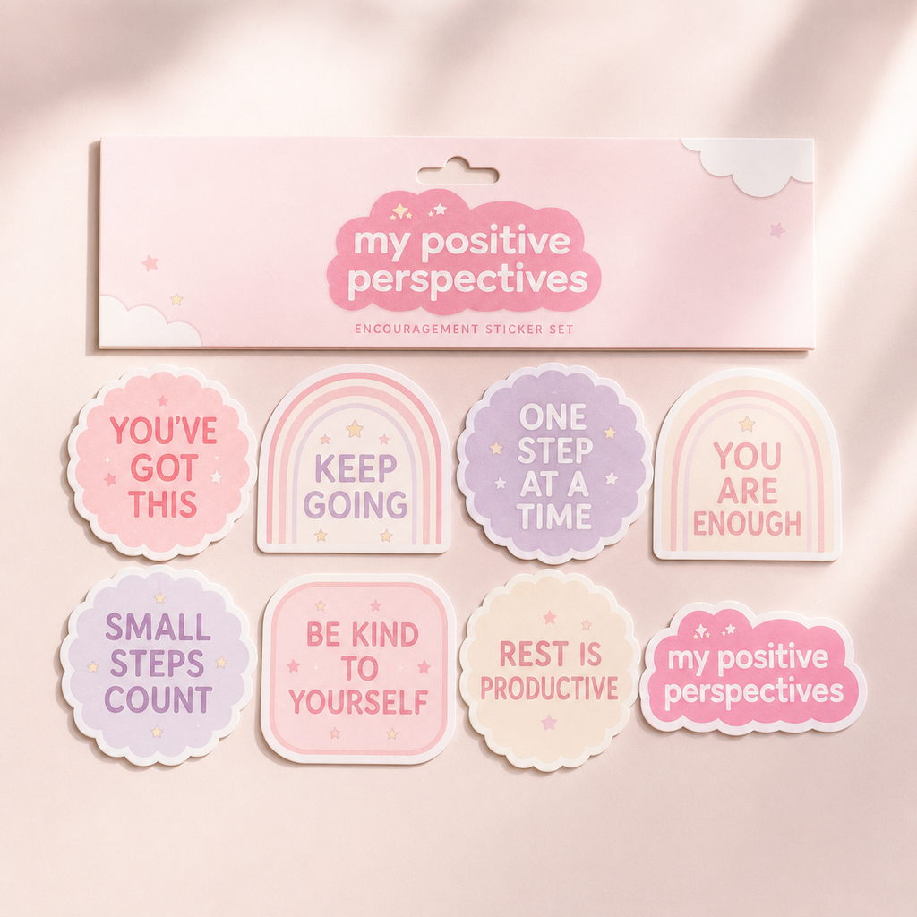 Positive Message Sticker Pack – Set of 8