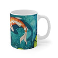 Koi Fish Ceramic Mug — 11oz Tranquil Pond Coffee Cup – view 3