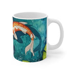Koi Fish Ceramic Mug — 11oz Tranquil Pond Coffee Cup – view 3