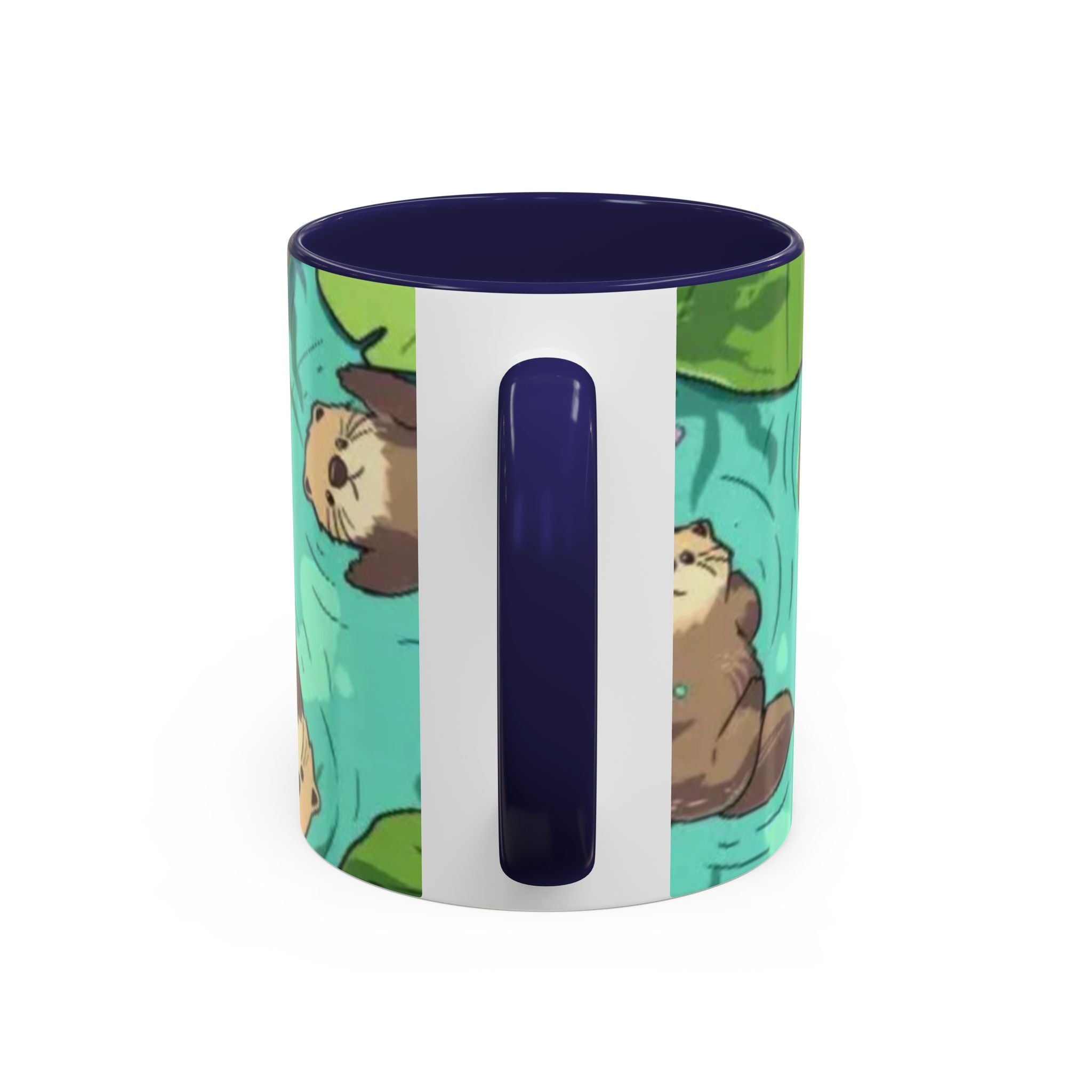 Cute Otter Pattern Coffee Mug – Aqua Accent 11/15oz