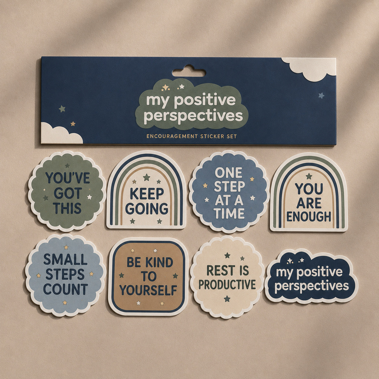 Positive Message Sticker Pack – Set of 8
