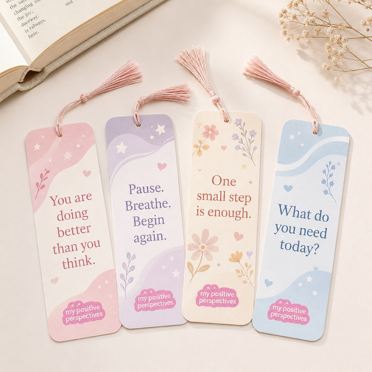 Everyday Wellbeing Bookmarks – Set of 4