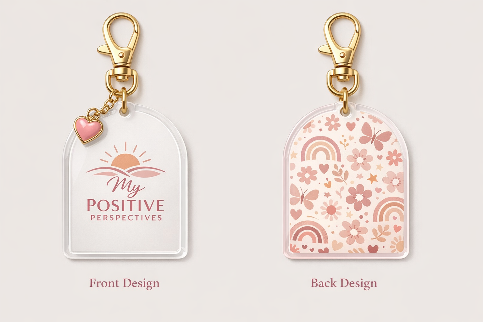 Positive Perspectives Acrylic Bag Tag