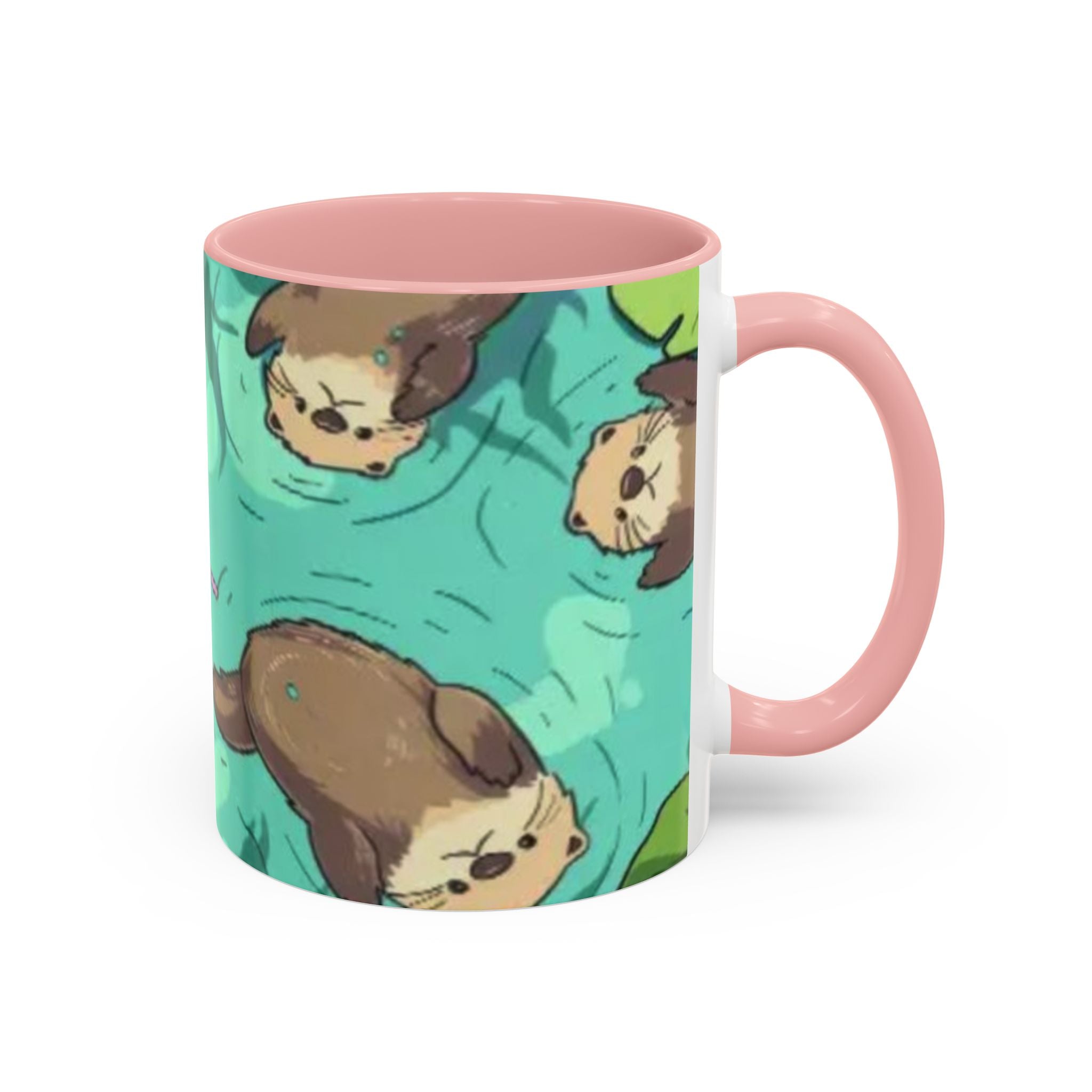 Cute Otter Pattern Coffee Mug – Aqua Accent 11/15oz